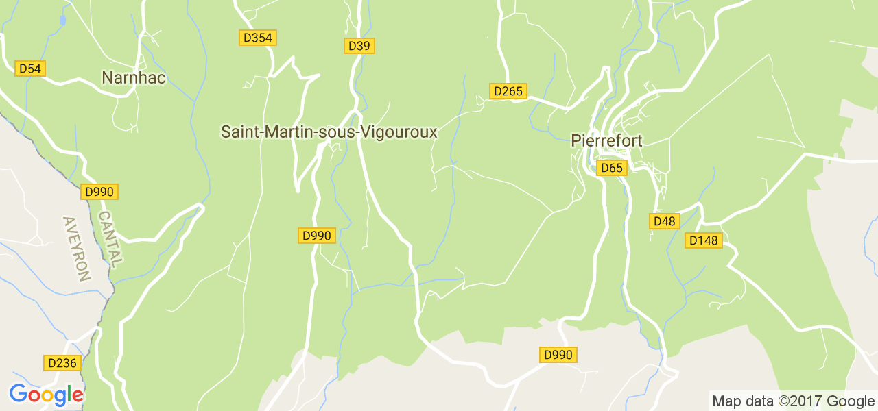 map de la ville de Saint-Martin-sous-Vigouroux