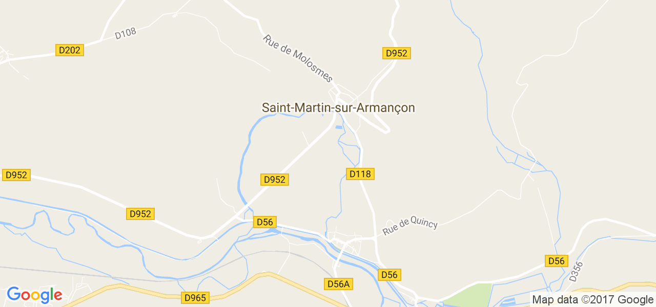 map de la ville de Saint-Martin-sur-Armançon