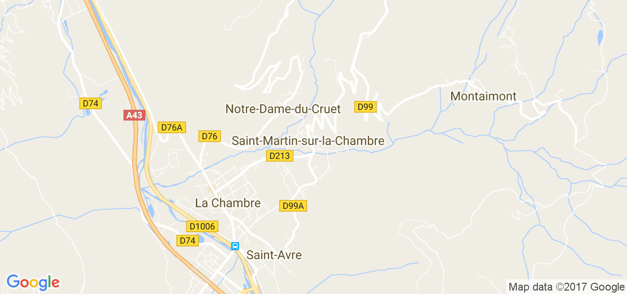 map de la ville de Saint-Martin-sur-la-Chambre