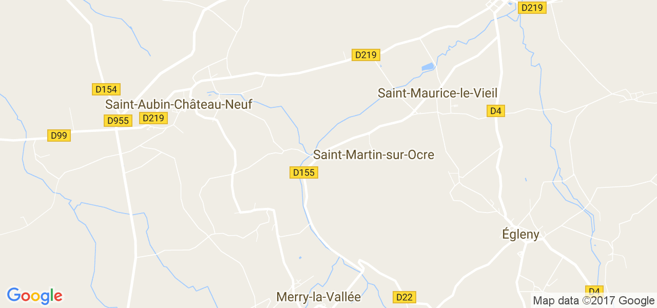 map de la ville de Saint-Martin-sur-Ocre