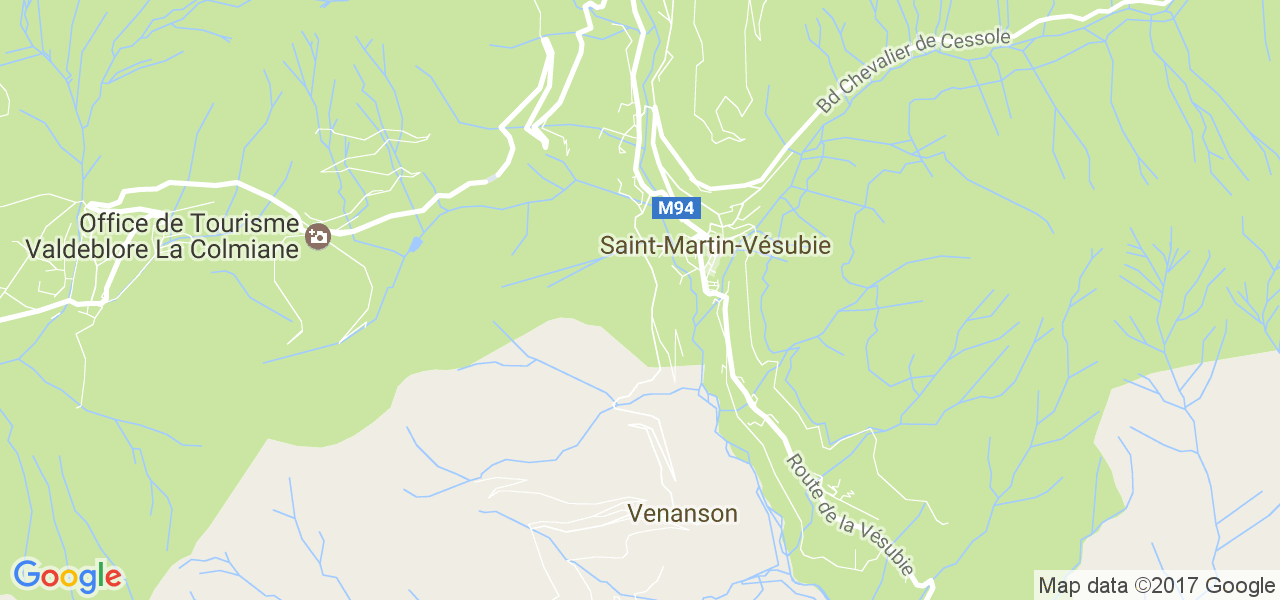 map de la ville de Saint-Martin-Vésubie