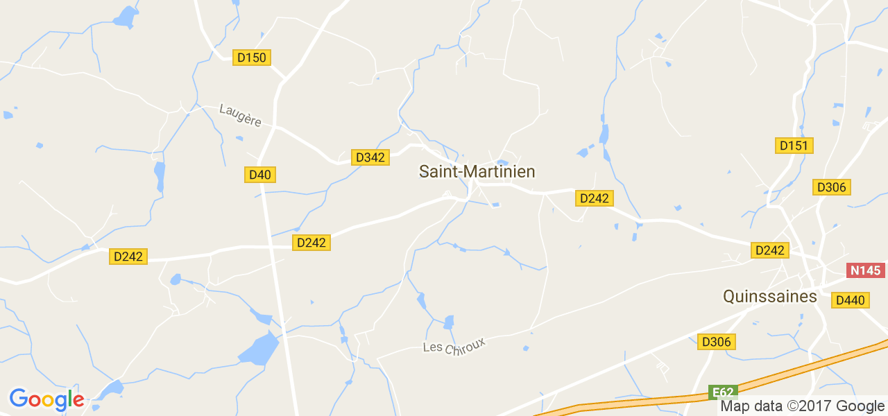 map de la ville de Saint-Martinien