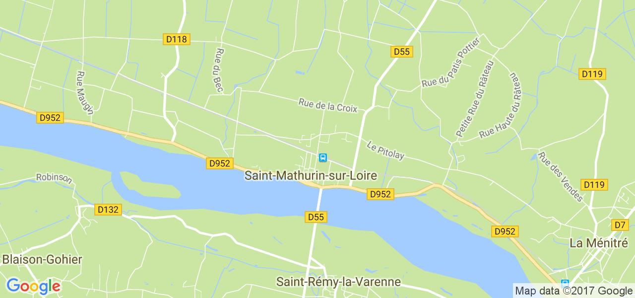 map de la ville de Saint-Mathurin-sur-Loire