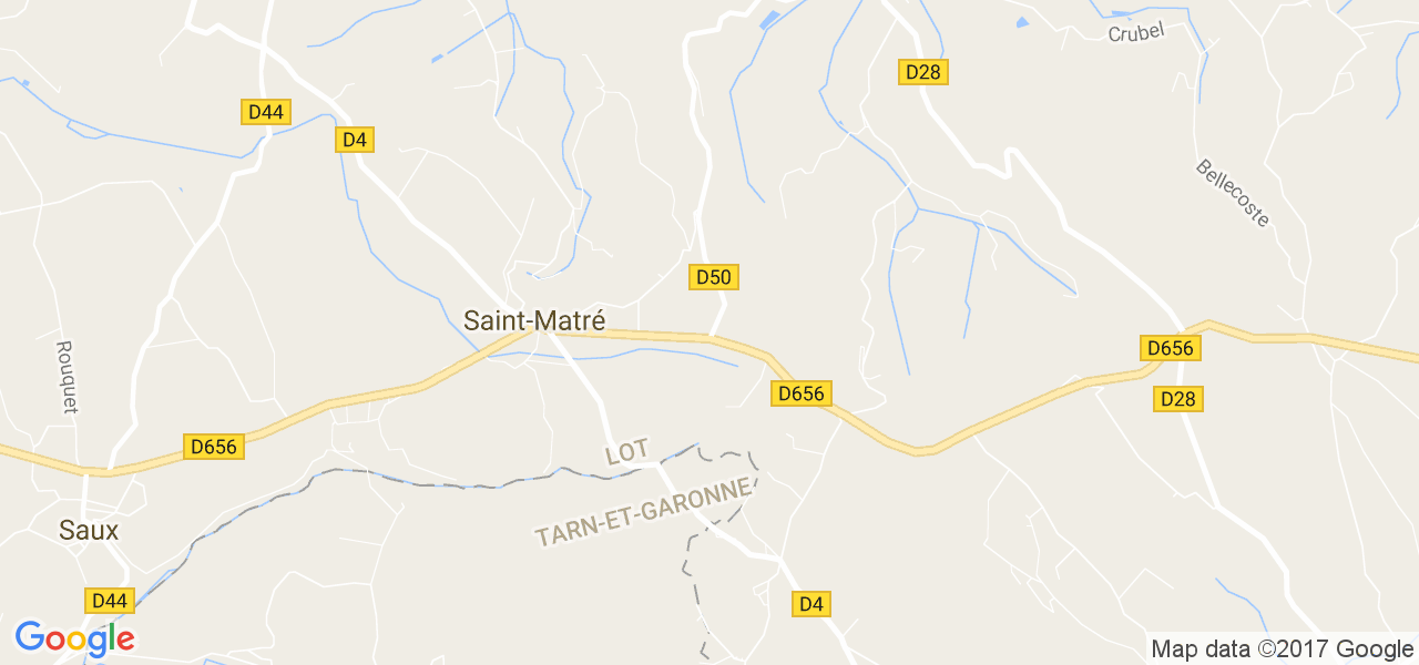 map de la ville de Saint-Matré