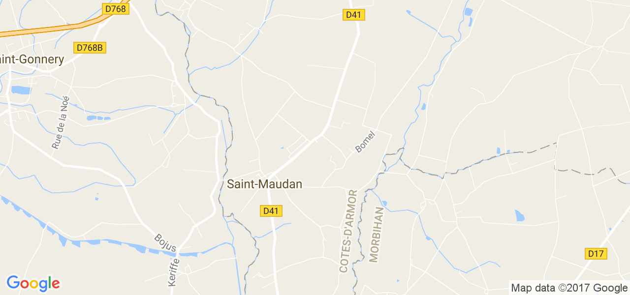 map de la ville de Saint-Maudan