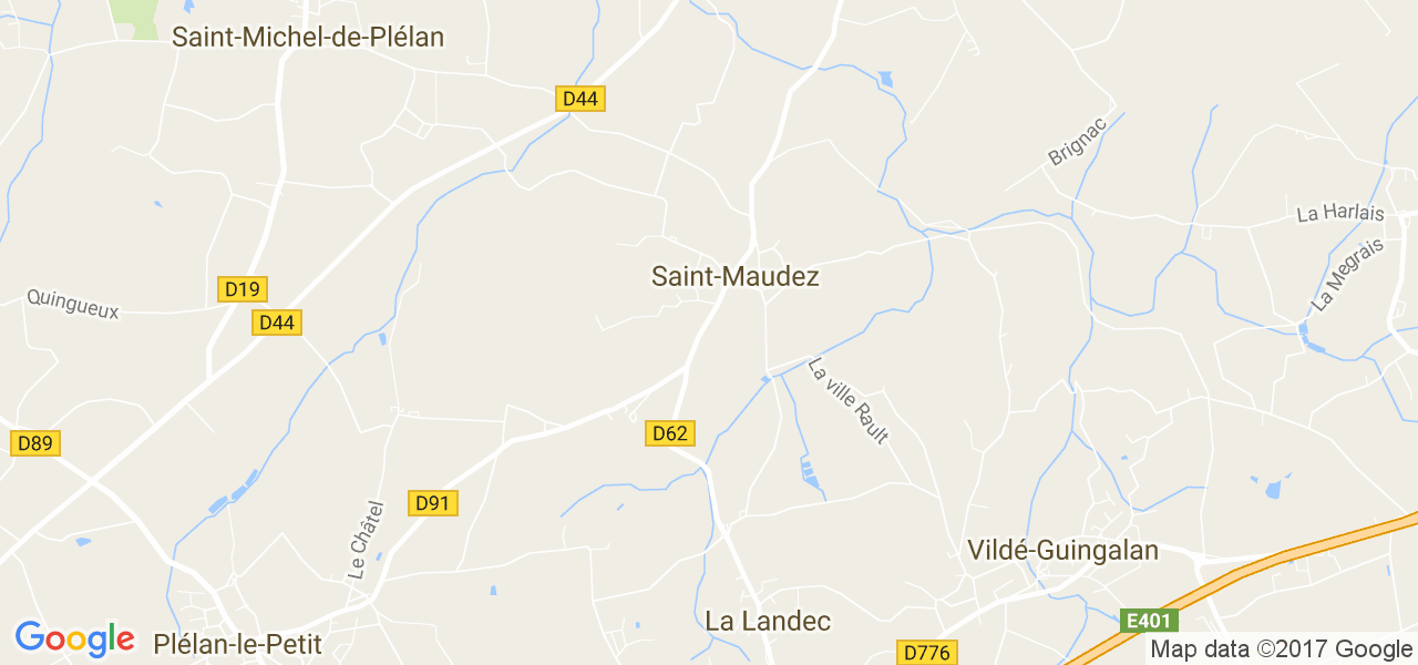 map de la ville de Saint-Maudez