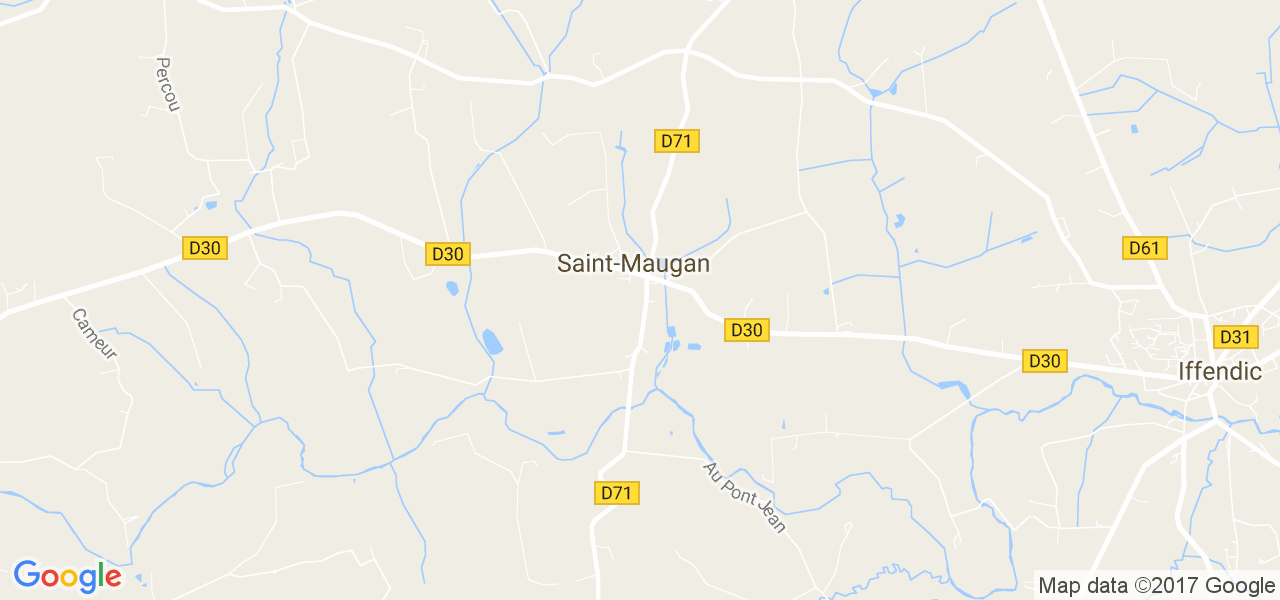 map de la ville de Saint-Maugan