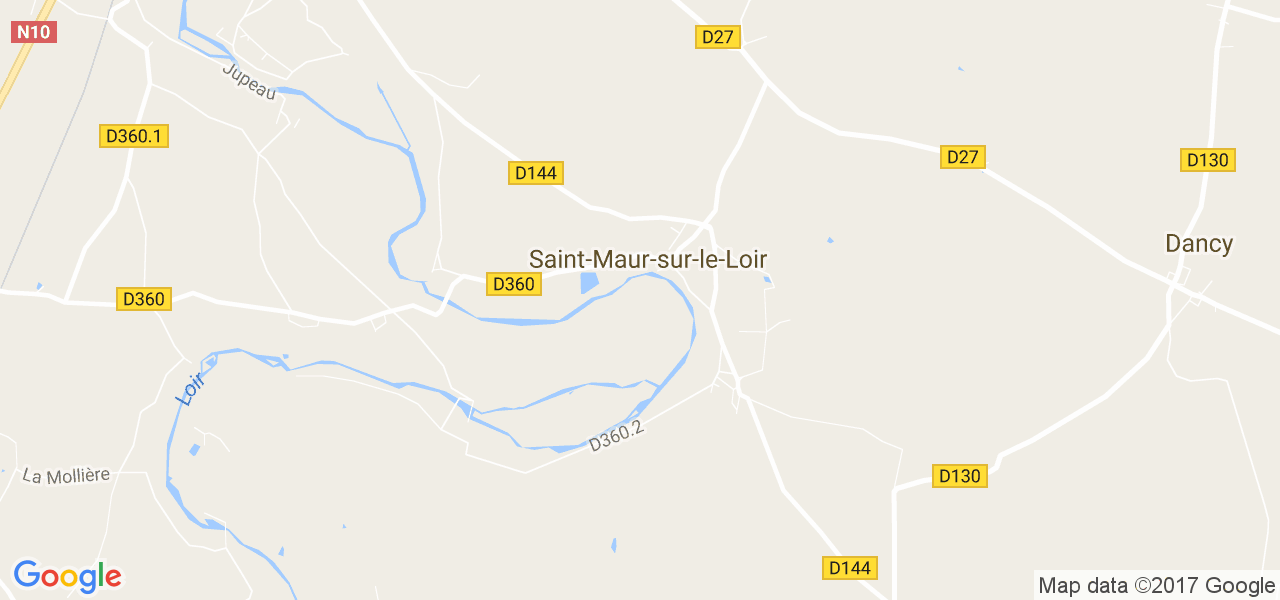 map de la ville de Saint-Maur-sur-le-Loir