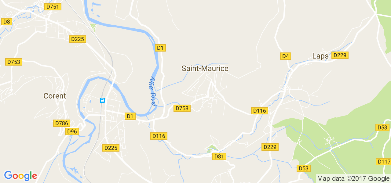 map de la ville de Saint-Maurice