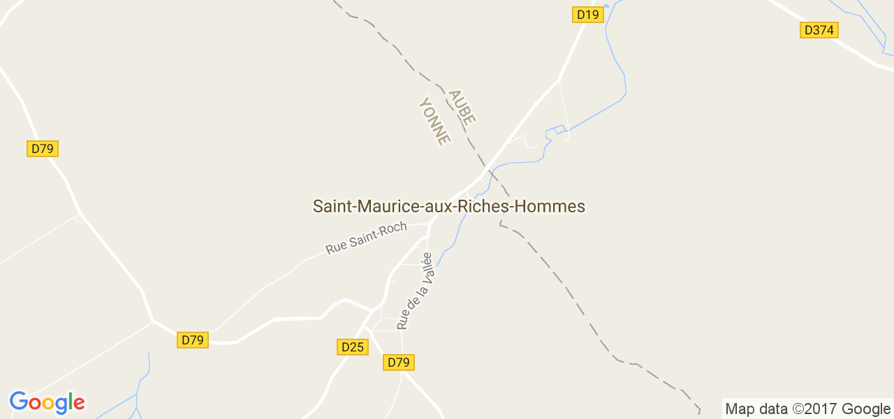 map de la ville de Saint-Maurice-aux-Riches-Hommes