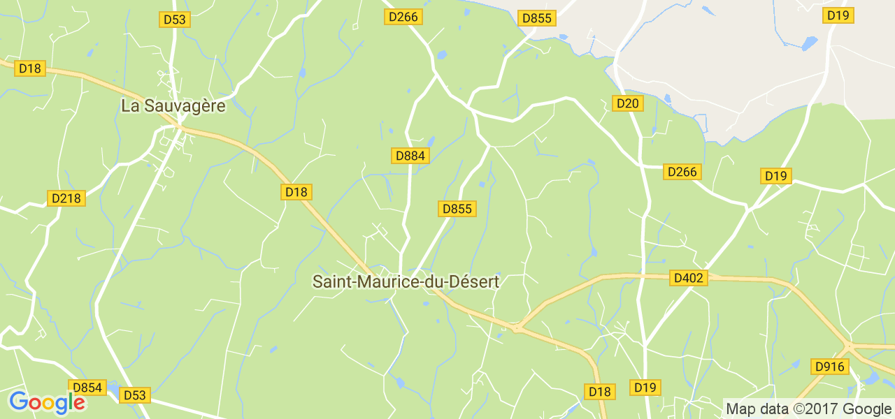 map de la ville de Saint-Maurice-du-Désert