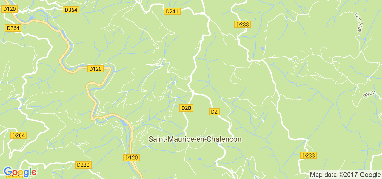 map de la ville de Saint-Maurice-en-Chalencon