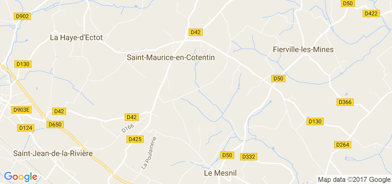 map de la ville de Saint-Maurice-en-Cotentin