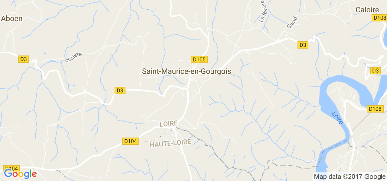 map de la ville de Saint-Maurice-en-Gourgois