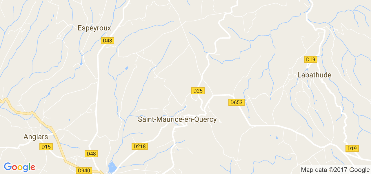 map de la ville de Saint-Maurice-en-Quercy