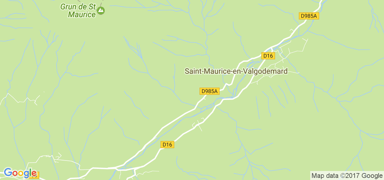 map de la ville de Saint-Maurice-en-Valgodemard