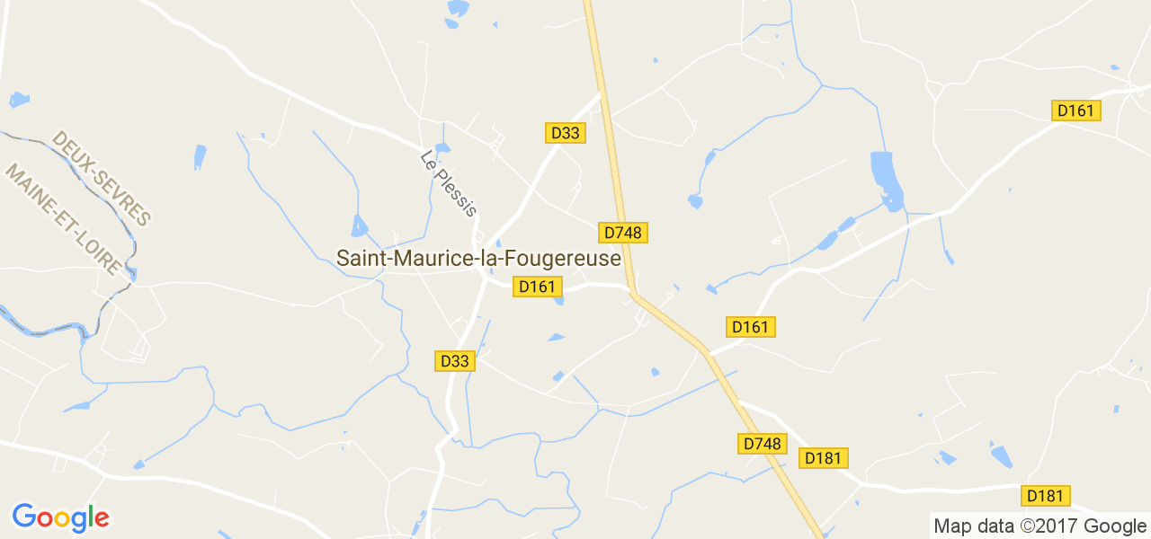 map de la ville de Saint-Maurice-la-Fougereuse