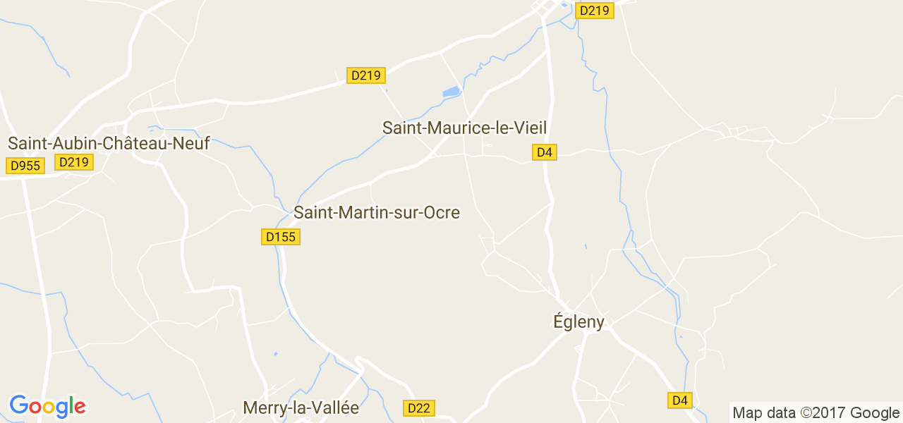 map de la ville de Saint-Maurice-le-Vieil