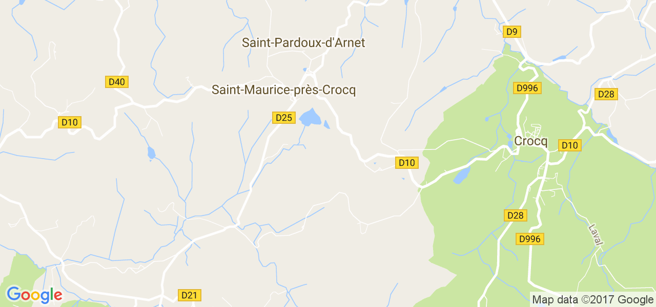 map de la ville de Saint-Maurice-près-Crocq