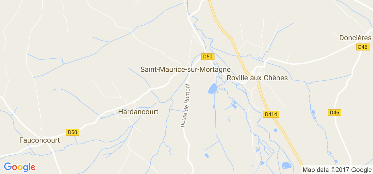 map de la ville de Saint-Maurice-sur-Mortagne