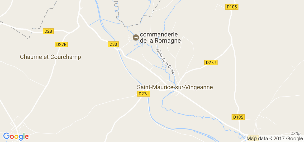 map de la ville de Saint-Maurice-sur-Vingeanne