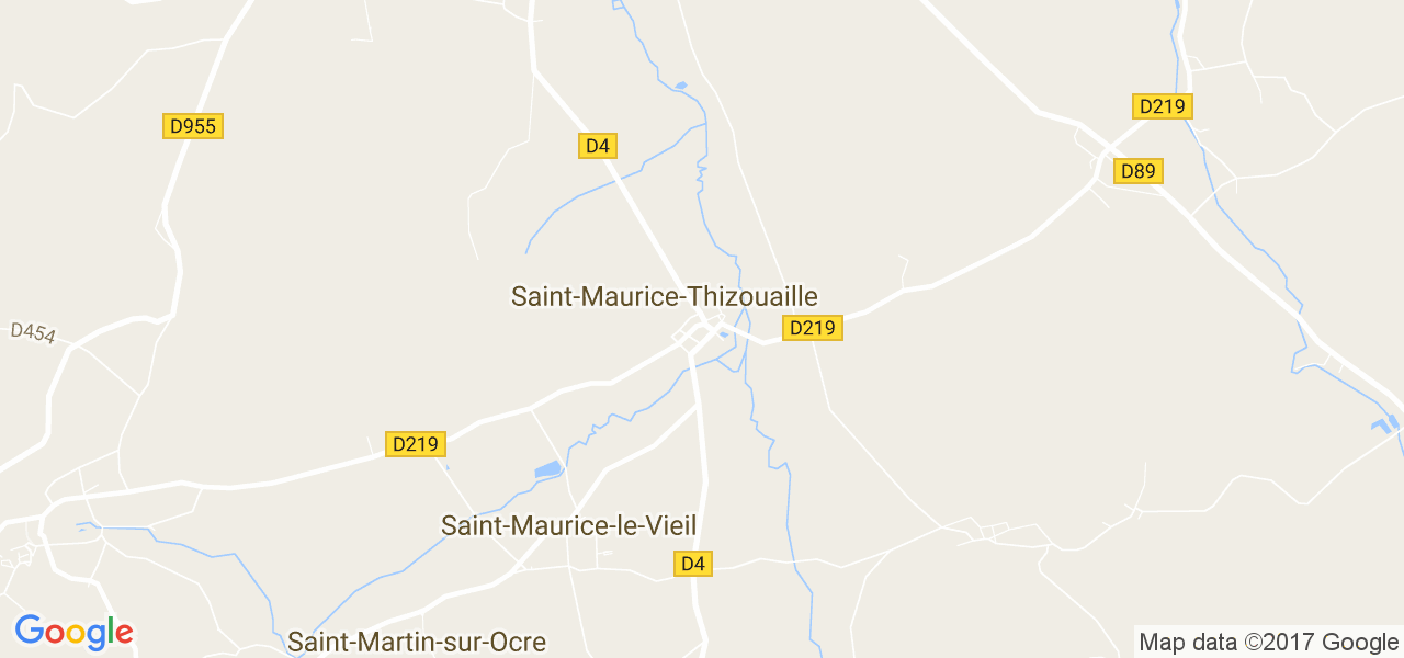 map de la ville de Saint-Maurice-Thizouaille