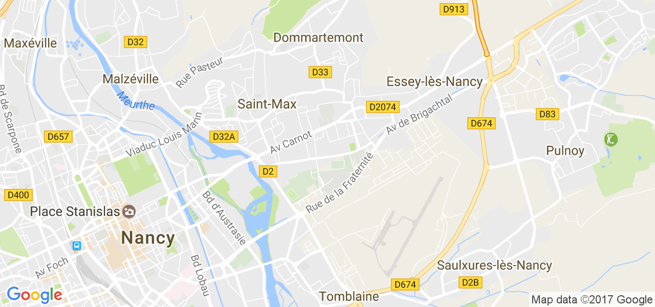 map de la ville de Saint-Max