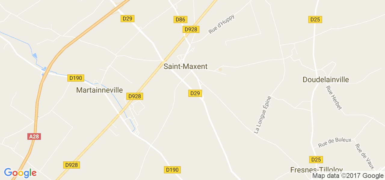 map de la ville de Saint-Maxent