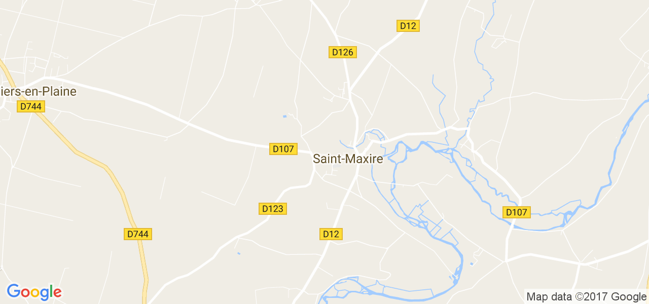 map de la ville de Saint-Maxire