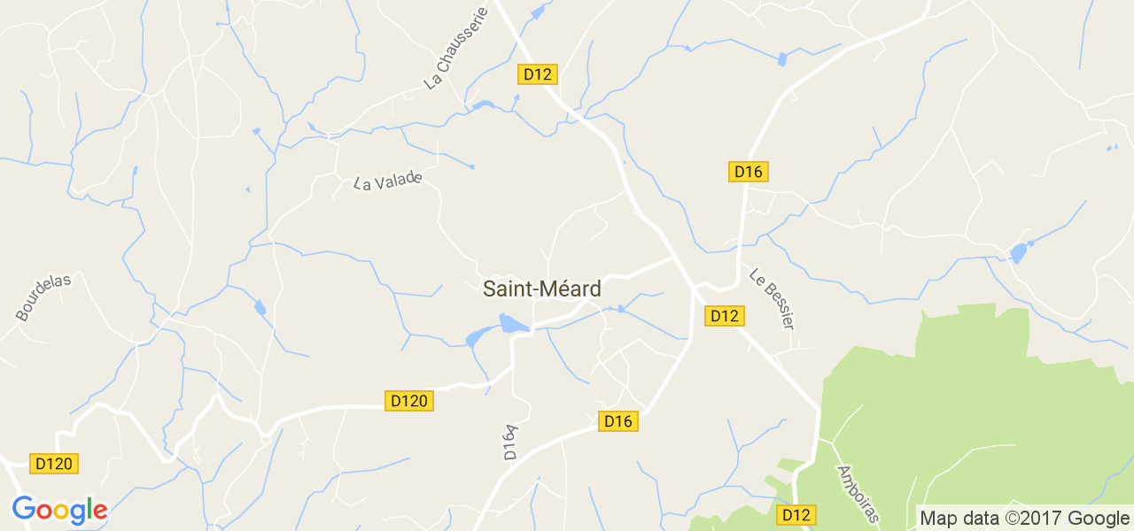 map de la ville de Saint-Méard