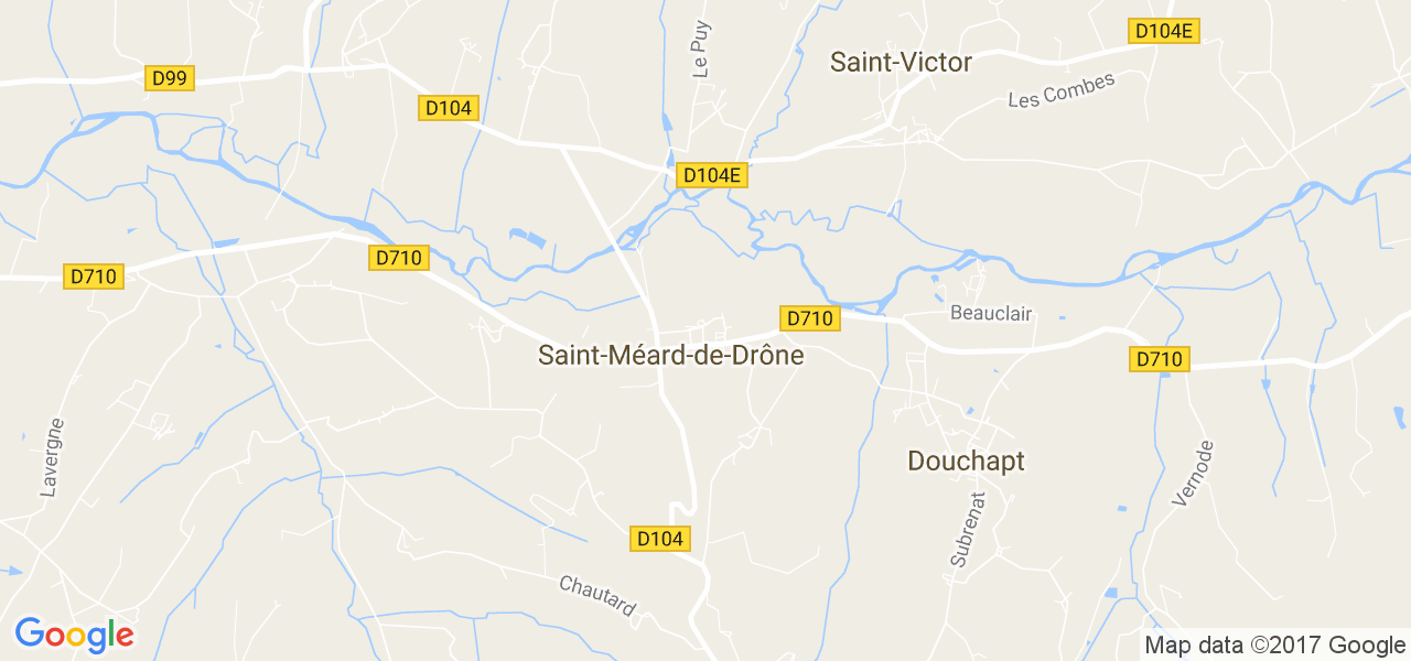 map de la ville de Saint-Méard-de-Drône