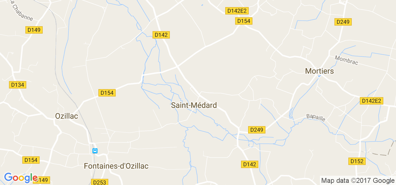 map de la ville de Saint-Médard