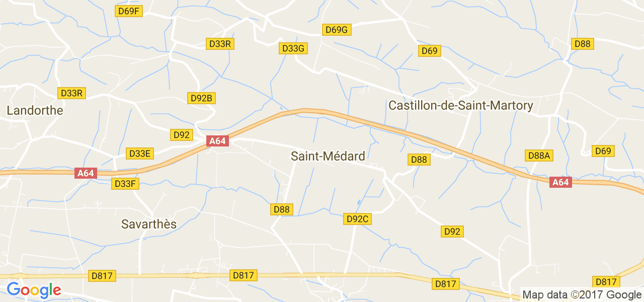 map de la ville de Saint-Médard