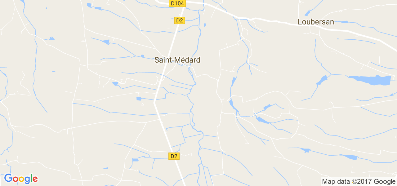 map de la ville de Saint-Médard