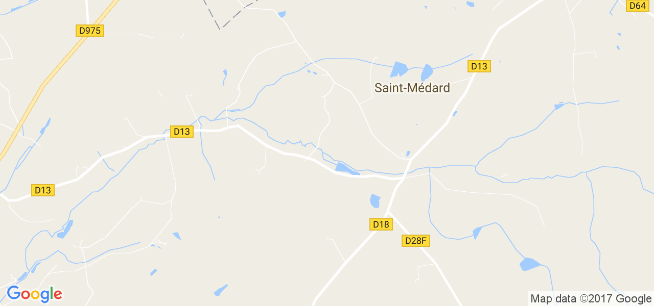 map de la ville de Saint-Médard