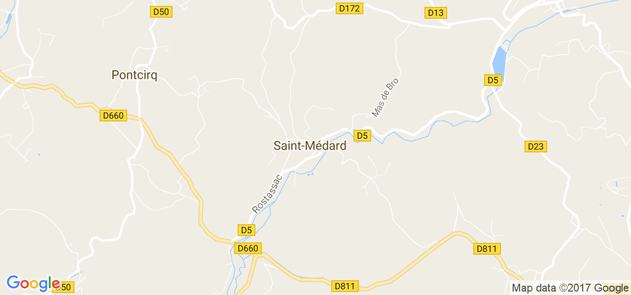 map de la ville de Saint-Médard