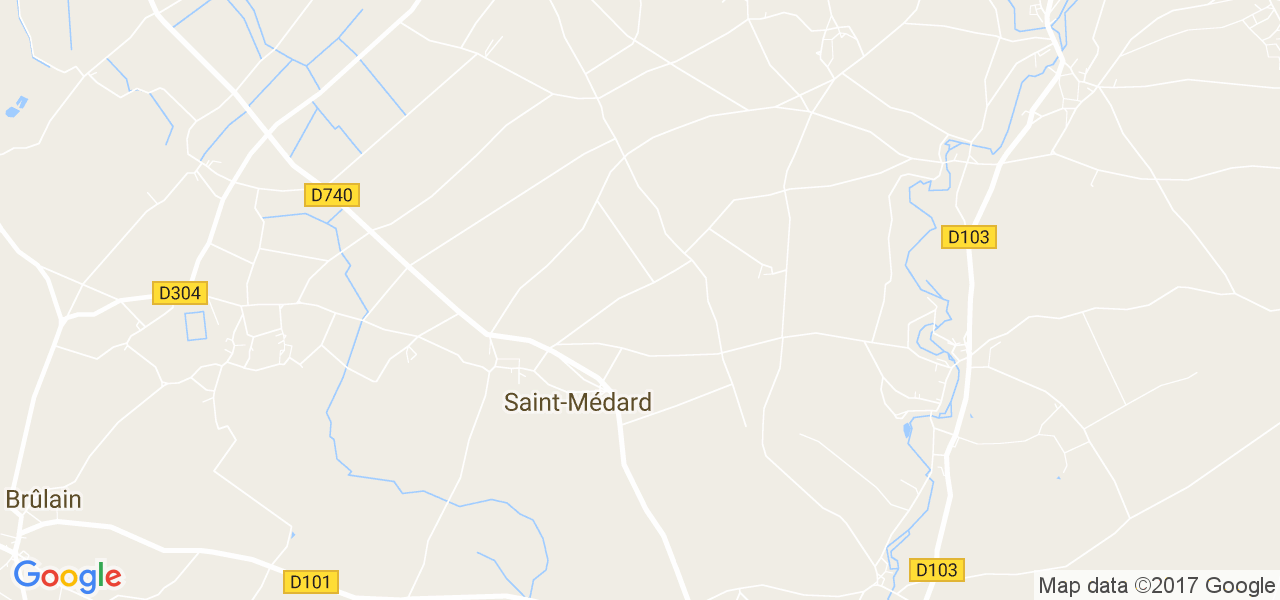 map de la ville de Saint-Médard