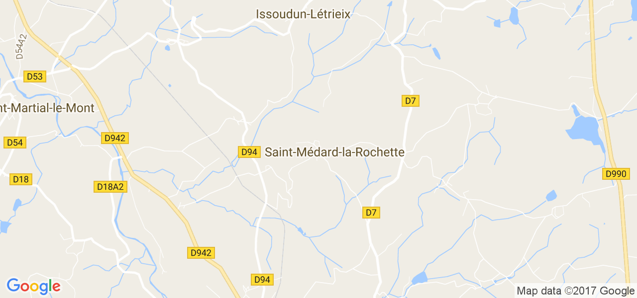 map de la ville de Saint-Médard-la-Rochette