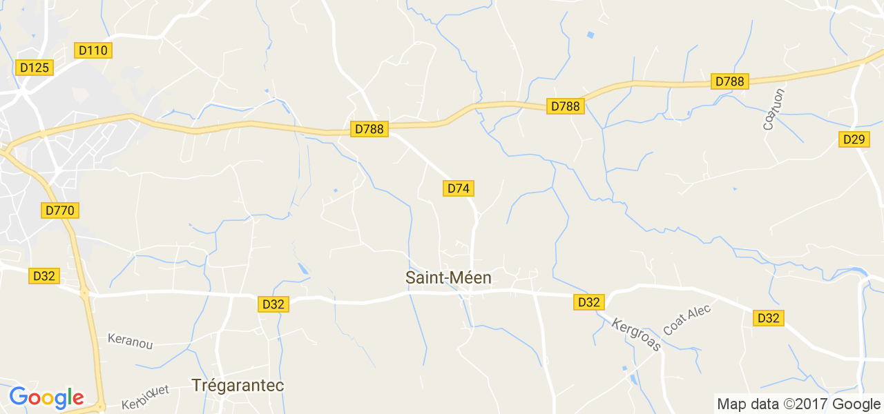 map de la ville de Saint-Méen