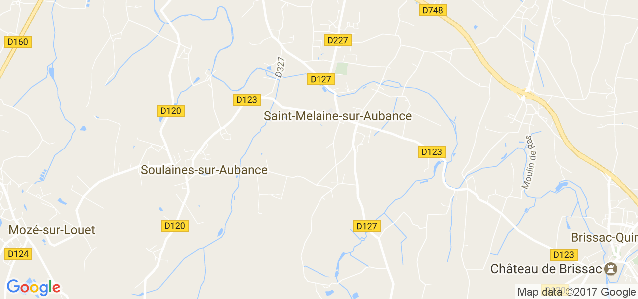 map de la ville de Saint-Melaine-sur-Aubance