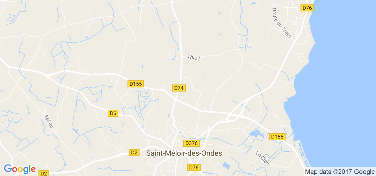 map de la ville de Saint-Méloir-des-Ondes