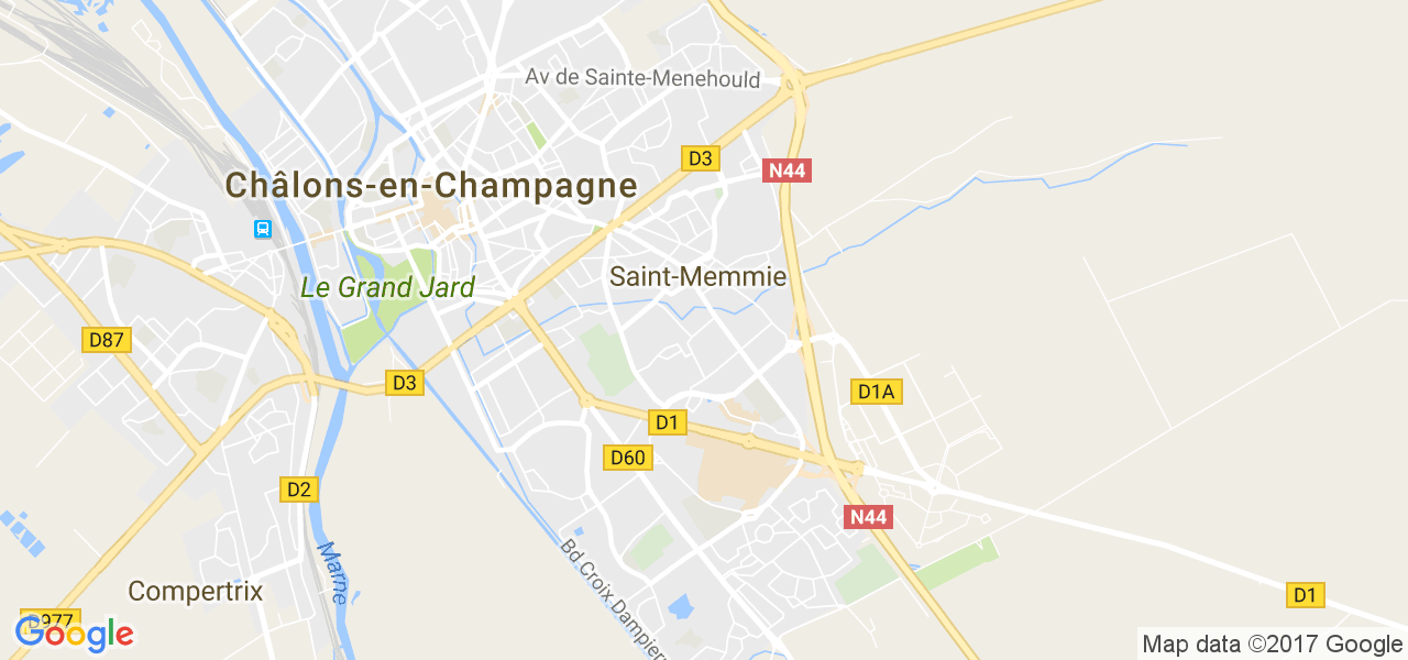 map de la ville de Saint-Memmie