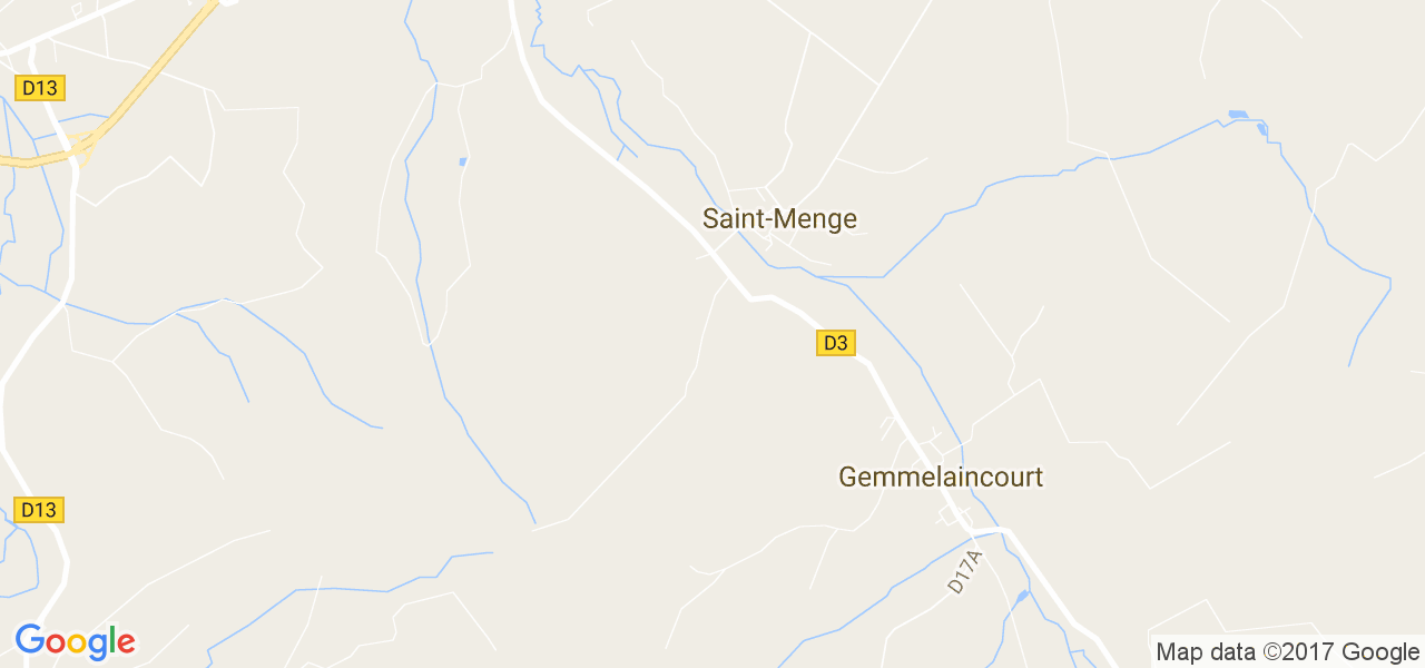 map de la ville de Saint-Menge