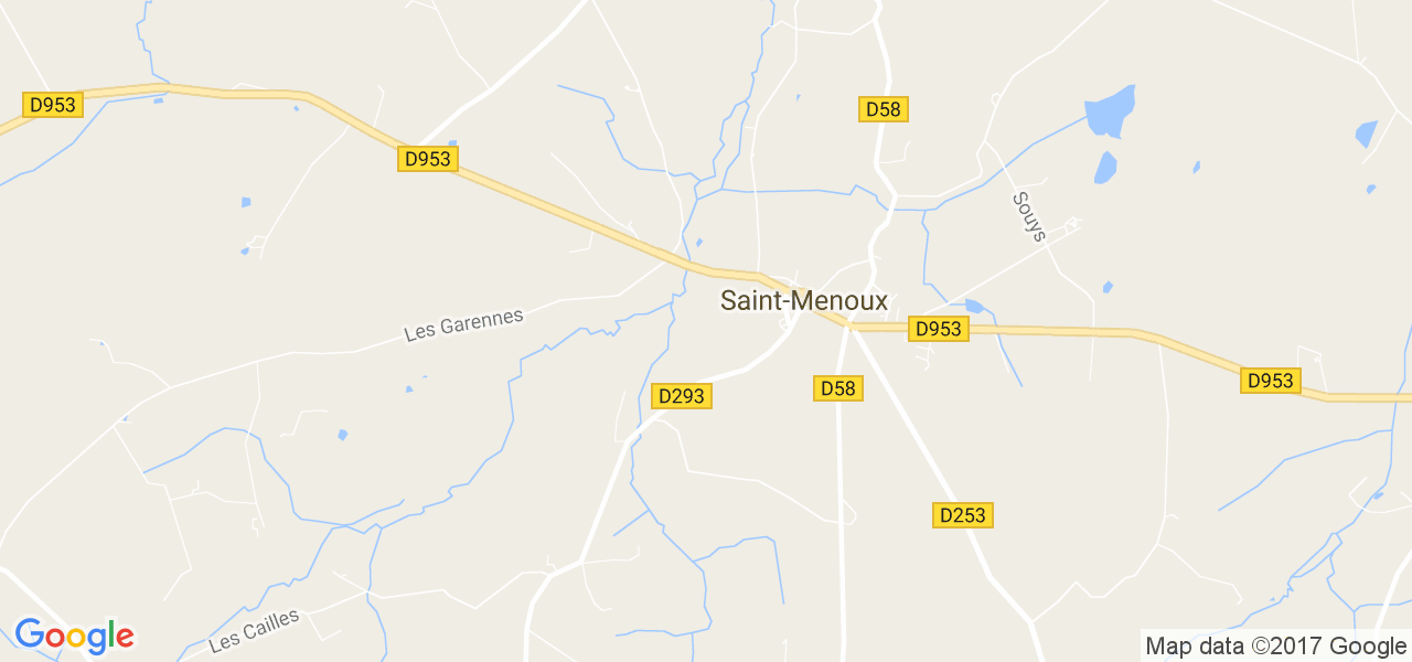 map de la ville de Saint-Menoux