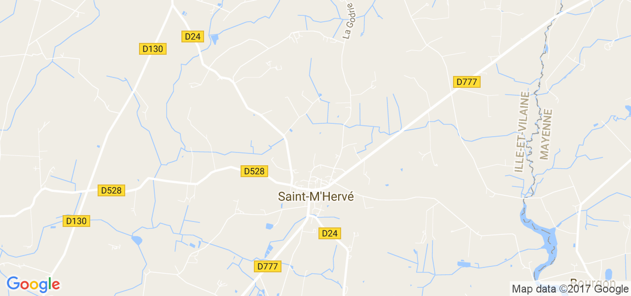 map de la ville de Saint-M'Hervé