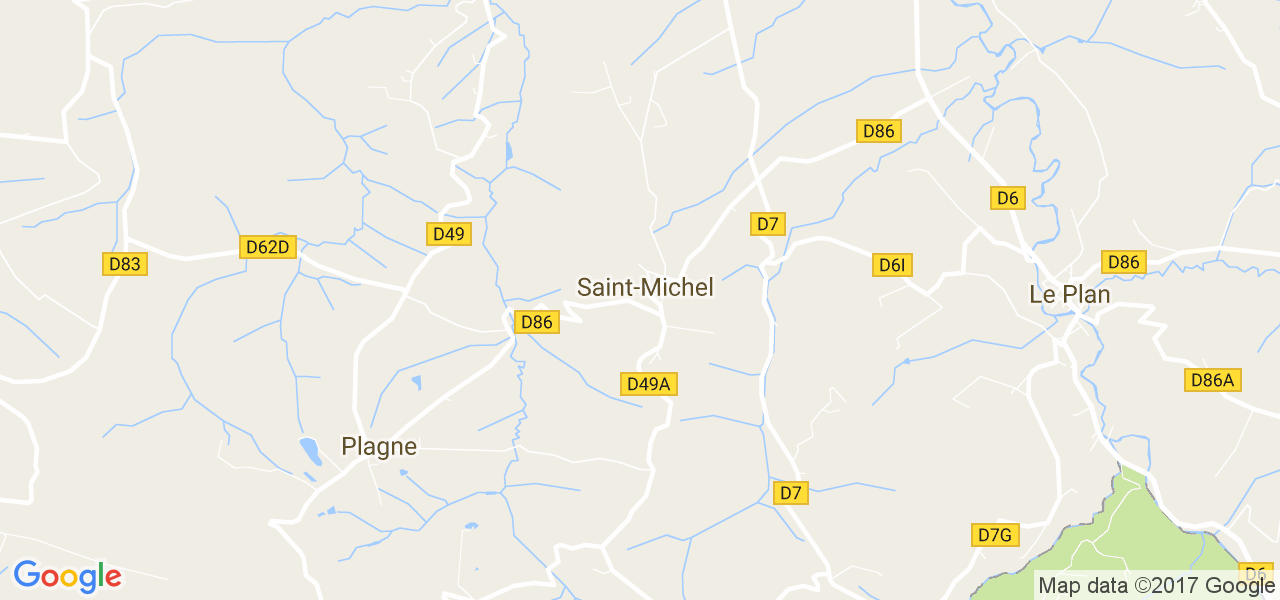 map de la ville de Saint-Michel