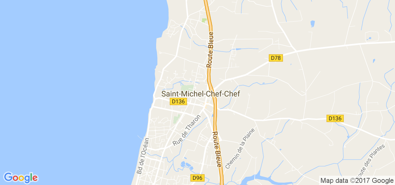 map de la ville de Saint-Michel-Chef-Chef