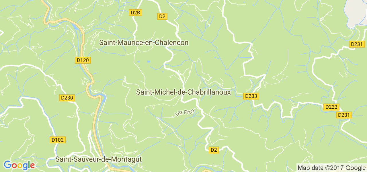 map de la ville de Saint-Michel-de-Chabrillanoux