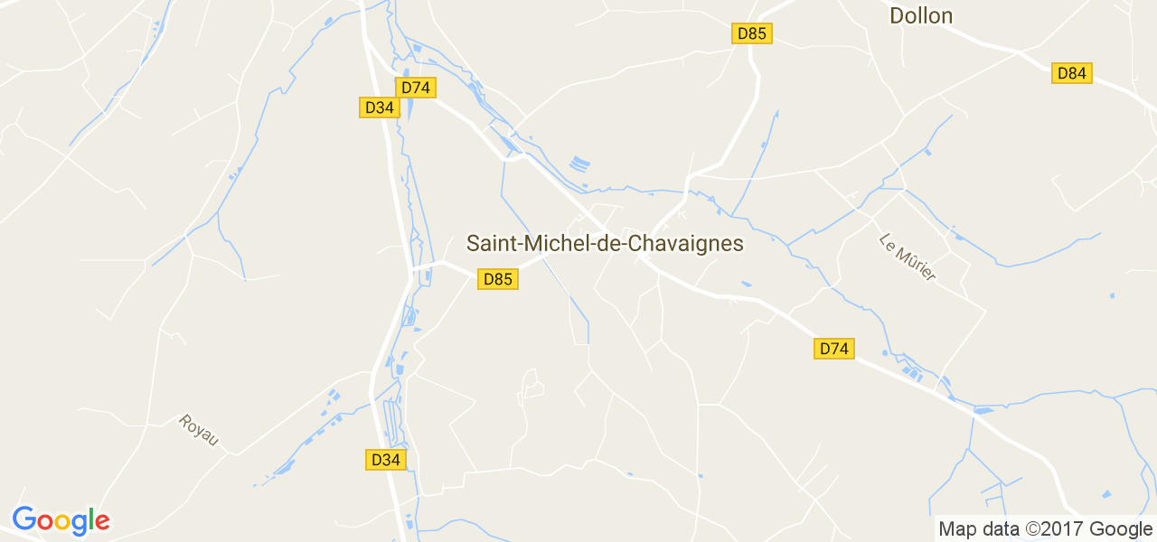 map de la ville de Saint-Michel-de-Chavaignes