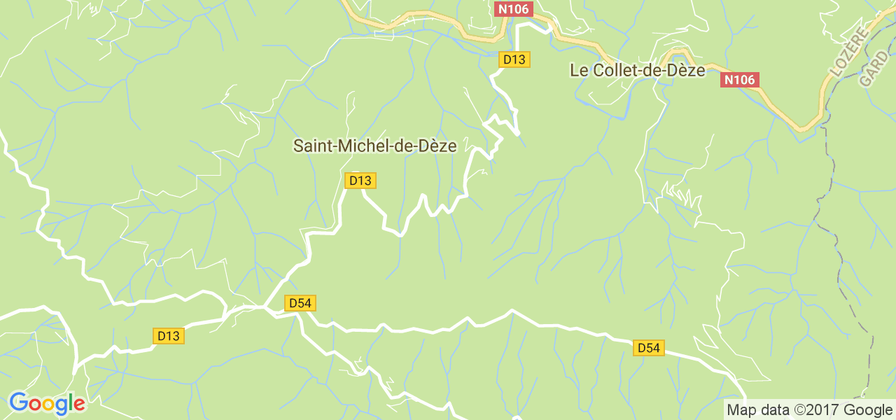 map de la ville de Saint-Michel-de-Dèze